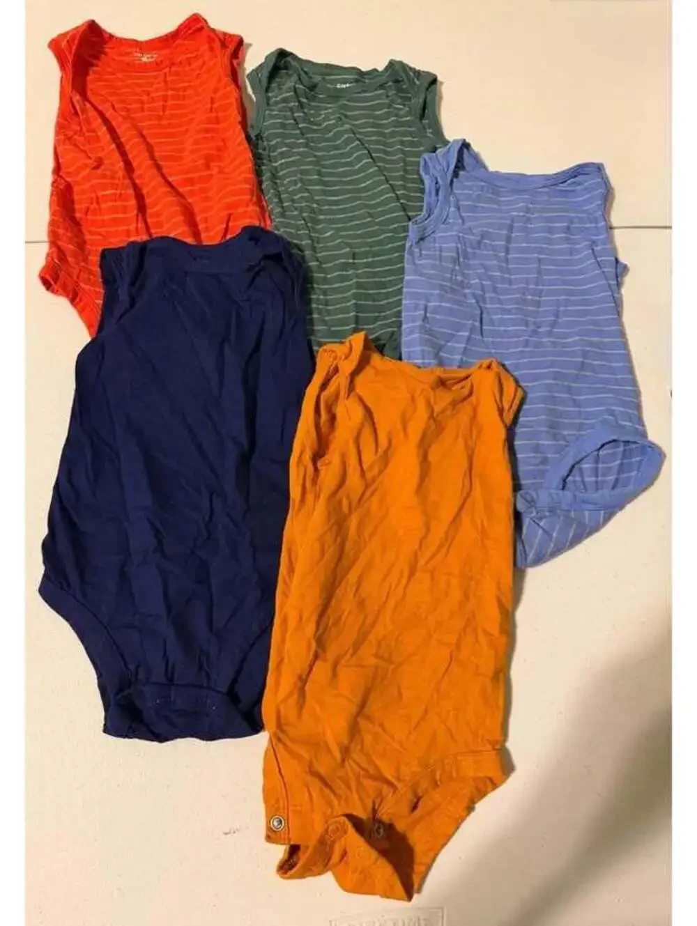 Carter's 6-Pack Sleeveless Bodysuits Size 18M